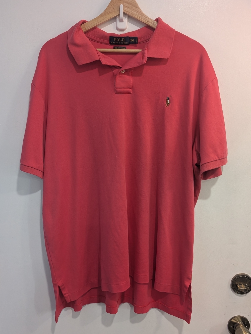 Polo by Ralph Lauren Men’s Red/Coral Pink Classic Pima Soft Touch Shirt Size XXL